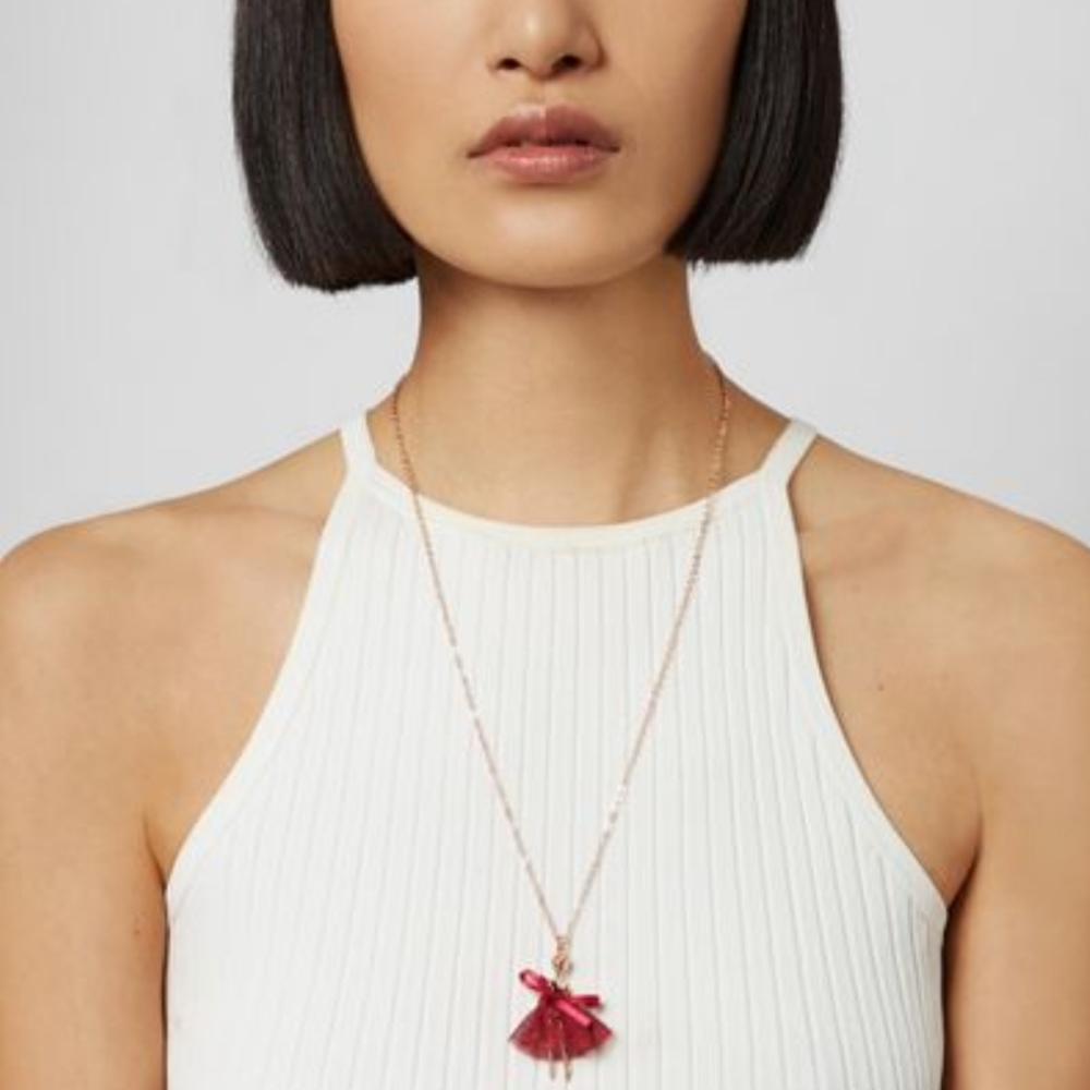 🍒NWT🍒 TED BAKER MINI BALLERINA PENDANT NECKLACE - Picture 6 of 6